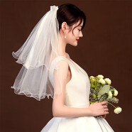 阿寶麗 小仙女新娘頭紗求婚領(lǐng)證蝴蝶結(jié)婚慶蓋頭韓風(fēng)網(wǎng)紅發(fā)夾拍照儀式感