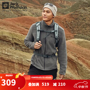 Jack Wolfskin狼爪抓絨衣男經(jīng)典款春季款戶外抓絨服防風(fēng)加厚保暖抓絨外套 5032751-6945/板巖灰 XL 180/104A