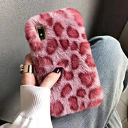 優(yōu)束 適用蘋(píng)果17手機殼iphone16/15promax保護套秋冬毛絨星星月亮14pro鏡頭全包13/12硅膠mini毛茸茸11 豹紋【粉色豹紋】全包鏡頭 iPhone 16