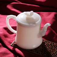 畢方器物（BifongWare）德化白瓷茶壺高檔冰種玉瓷壺大號(hào)手工羊脂和田玉瓷功夫茶具泡茶壺 冰種玉瓷竹節(jié)茶壺 270ml