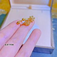 洗澡不用摘 鈦鋼磨砂迷你雪花U型耳骨釘氣質(zhì)簡(jiǎn)約個(gè)性防丟耳飾耳環(huán) 雪花U型耳骨釘 金色
