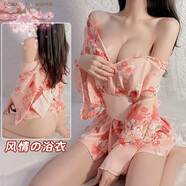 洛蔓希 情趣內衣女日式和服性感制服誘惑角色扮演復古唐裝性感睡衣sm和服免脫內褲腰帶3件套