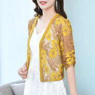 KAROND新品小披肩裙子外搭蕾絲小披肩短款女式夏季短袖大碼春秋開(kāi)衫薄外套百搭配裙子的外搭