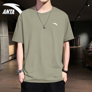 安踏（ANTA）冰絲速干短袖t恤男2025春夏季男士涼爽透氣彈力跑步健身運(yùn)動服飾 -5船藻綠【冰絲速干】 L /175 適合120-140斤
