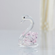 梵榀水晶兔子天鵝擺件可愛(ài)桌面小動(dòng)物裝飾品卡通送小女孩新年生日禮物 天鵝