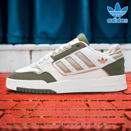 阿迪達(dá)斯 （adidas）三葉草男鞋板鞋 25秋季新款低幫緩震透氣休閑鞋運(yùn)動鞋潮流滑板鞋 白-橄欖綠/三葉草-潮流板鞋 曬圖返10【元 42 鞋內(nèi)長260mm