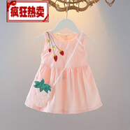 界方洋氣小孩夏天穿的女寶寶夏裝1-3歲吊帶裙嬰兒裙子夏季兒童小公主女童女孩 粉紅色 80cm(80cm(7-12個(gè)月))