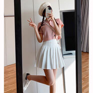 卡維澤 CAVIEZELjk制服春夏女生水手服短裙學(xué)院風(fēng)日系JK裙百褶裙子甜美半身裙女裝 白色 S 建議85-95斤