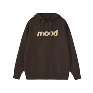 PCLPPCLPMOOD連帽毛衣國潮牌秋冬季加絨情侶寬松美式復(fù)古帽衫 棕色 S