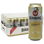 冰頂Binding德國原裝進口啤酒黑小麥白啤酒德啤 白啤酒500ml*整箱 500mL 24罐
