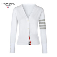 thombnail TB四道杠長袖針織衫開衫修身女毛衣純棉線衫秋季外套湯姆潮牌 白色 M 40