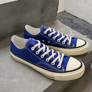 森馬（senma）男鞋帆布鞋男韓版低幫透氣休閑板鞋學(xué)生春秋新 1970低邦寶藍女 35