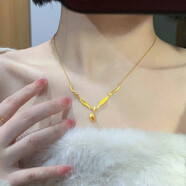 瑞諾黃金鈴蘭花項(xiàng)鏈女999足金花朵時(shí)尚潮流鎖骨鏈情人節(jié)禮物送女友 黃金鈴蘭花項(xiàng)鏈/金重約6.06克