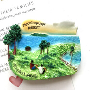 世界各國冰箱貼磁貼個(gè)性創(chuàng  )意各地旅游紀念旅行2026新款立體磁吸 咖啡色 泰國普吉島 大