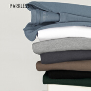 MARKLESS短袖T恤男2025夏季純棉男士寬松重磅純色百搭休閑上衣潮TXB2627M 云峰白 M