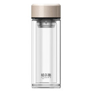 哈爾斯（HAERS）雙層玻璃杯300ml辦公商務(wù)杯HBW-300-2 雅金色