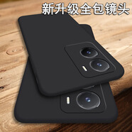 飾卓 vivoy35手機殼vivo y35m+保護套y53t鏡頭全包y35+防摔簡約硅膠軟殼男女款 純色-黑殼 vivo y35m
