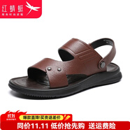 紅蜻蜓涼鞋男士夏季新款沙灘鞋防滑韓版涼拖鞋子 黃棕色 41