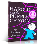 英文原版繪本 阿羅與紫色蠟筆 Harold and the Purple Crayon 美國作家克羅格特約翰遜經(jīng)典繪本 圖畫書故事書