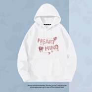 燦圖重磅連帽衛衣女春秋季潮流長(cháng)袖上衣服慵懶風(fēng)休閑寬松小個(gè)子外套女 白色常規款 L