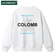 Colombass潮牌ins圓領衛(wèi)衣男秋冬季加厚寬松美式oversize情侶裝長袖打底衫 白色(情侶款) M(建議85-120斤)