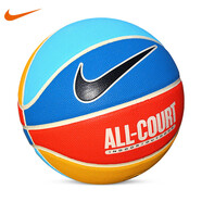 耐克（NIKE）籃球比賽訓(xùn)練室內(nèi)外防滑耐磨 7號花瓣球DO8258-853黃橘藍(lán)