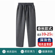 校服褲男女童深藍(lán)運(yùn)動(dòng)褲春秋裝兒童灰色一二道杠小學(xué)生藏青色褲子 深灰色直筒褲 165 碼