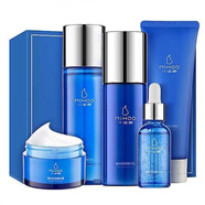 小迷糊補水保濕清潔水乳化妝品套裝五件套禮盒男女 補水保濕清潔水乳化妝品套裝五件