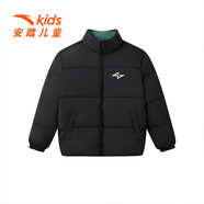 安踏兒童羽絨服三防科技男大童羽絨服冬季新款中大童舒適潮流面包服 【籃球男】夢幻黑-1 150