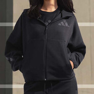 阿迪達斯（adidas）阿迪達斯夾克女裝春季新款運動(dòng)服針織休閑上衣學(xué)生連帽外套GM5567 JE7848/經(jīng)典黑 /Z.N.E XS