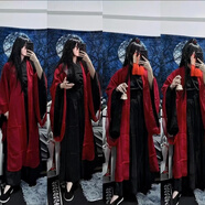 云薔李火旺cos服 2023新款道詭異仙cosplay火子哥COS服坐忘道古裝假發(fā) 酒紅色外袍加黑色內(nèi)搭宋紅腰帶 XXL