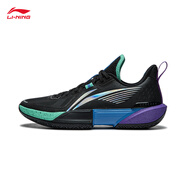 李寧（LI-NING）輕速2丨籃球鞋男新款輕便透氣抗扭運(yùn)動專業(yè)籃球鞋子 黑色/銀色-8 40