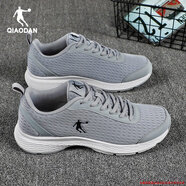 喬丹男鞋運動(dòng)鞋男2025夏季網(wǎng)面透氣休閑鞋輕便跑步鞋學(xué)生慢跑鞋子男 純質(zhì)灰/黑色 44