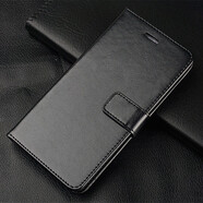 居小智適用紅米note10手機殼翻蓋式皮套5G版redmi錢包款插卡外殼全包邊防摔軟內(nèi)殼保護套男女款 紅米note10 5G【黑色】