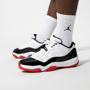耐克（NIKE）Air Jordan 11 Low aj11 低幫男女水泥灰康扣黑紅運動(dòng)休閑籃球鞋 AV2187-160/528896-160黑紅康扣 38.5 GS