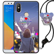 啟美佳 小米6x手機(jī)殼mi6x手機(jī)套ml6x防摔m16sX小米x6磨砂軟mi六x男女紅黑 此生加油(關(guān)注店鋪配 指環(huán)+掛繩) 小米6X