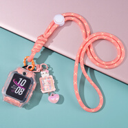 親靈適用小天才Z11/Q3/D5/N5/U5/Z10/Z9/Z8/Z8A/Z7S/Z7/Z6/Q2A/D3手表卡通加粗掛繩DIY立體保護殼 【下面有型號】西柚橙超萌KT貓掛繩 適用型號：Q3/U5/N5/D5