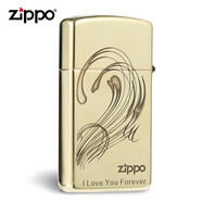 ZIPPO打火機煤油防風(fēng)正版情侶愛(ài)情對機 愛(ài)你的心 送男友情人節禮物生日 窄機（贈送耗材免費刻字）