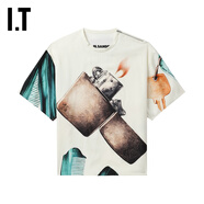 JIL SANDER IT 男裝廓形短袖T恤新品創(chuàng  )意潮流圖案印花半袖D0008NK MLX/混色 48