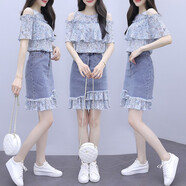 蕭遇（XIAOYU）2025年春季夏天新款女士?jì)杉籽b牛仔連衣裙小個(gè)子穿搭配氣質(zhì)衣服 藍色 S 85-105斤