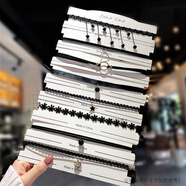 卡萊文蕾絲項鏈ins女潮網(wǎng)紅短款頸鏈頸帶項圈黑繩鎖骨鏈choker脖子飾品 K LW148件優(yōu)雅