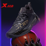 特步惡魔3.0籃球鞋男秋冬季防滑耐磨減震男戶(hù)外專(zhuān)業(yè)實(shí)戰比賽運動(dòng)鞋子 黑金-惡魔3代 41