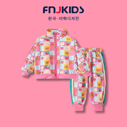 FNJ KIDS童裝女童套裝秋裝新款小童甜美百搭寶寶衣服休閑兒童兩件套 卡通套裝粉色（現(xiàn)貨直發(fā)） 130 cm(建議身高120-130cm)