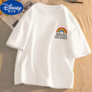 迪士尼（Disney）女大童夏裝t恤12到15歲女孩衣服14初中少女裝13高中學(xué)生T恤上衣 小彩虹【款】 L【建議96斤-110斤】