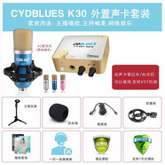 創(chuàng  )意達藍調 創(chuàng  )意達藍調K30USB外置聲卡電容麥套裝筆記本電音聲卡電腦k歌機架精調調試安裝電腦聲卡套 A2麥克風(fēng)+K30套裝