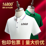 印天堂 翻領(lǐng)t恤工作服定制印logo男女短袖polo文化衫刺繡圖案定做企業(yè)工衣團體服聚會(huì )活動(dòng)工裝 白色 L
