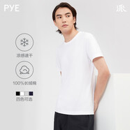 PYE派「涼感防汗漬」2025年春夏男士圓領(lǐng)短袖休閑百搭T恤衫 涼感速干白色 XL