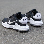 NIKE耐克男鞋夏季新款運動休閑鞋慢跑鞋AIR MAX氣墊鞋緩震透氣跑步鞋 黑色白/狼灰/半透明網(wǎng)眼布/偏小 42.5