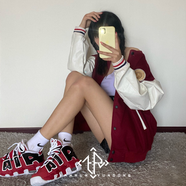 NIKE Air More uptempo 皮蓬大Air熊貓 黑紅公牛 籃球鞋 415082-600 415082-600 36.5