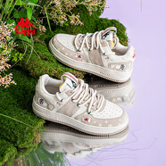 卡帕卡帕女鞋加絨板鞋女2024冬季新款厚底二棉鞋女休閑保暖運動(dòng)鞋子女 經(jīng)典白/冷灰色 36